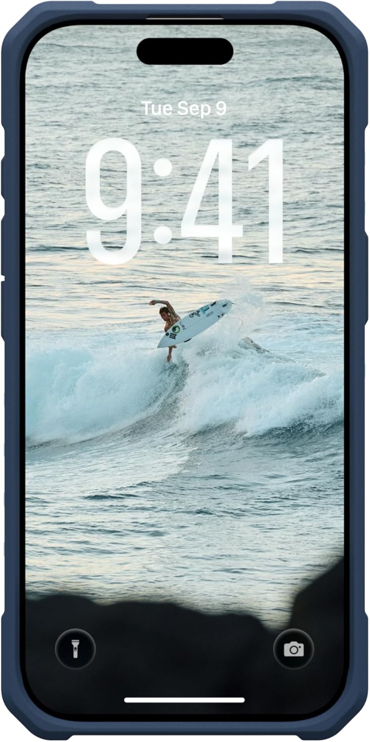 URBAN ARMOR GEAR UAG Designed for iPhone 17 Case Pathfinder Clear + Wrist Lanyard Bundle - Compatible with MagSafe Military Grade Protective Cover, Blues