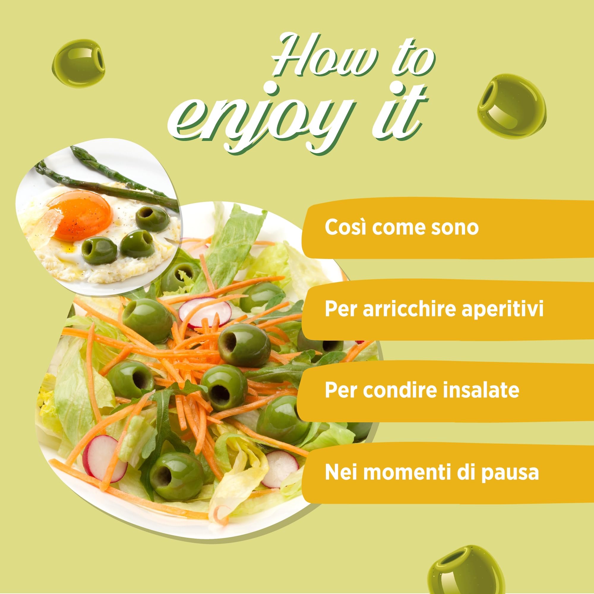 MADAMA OLIVA, Olive Verdi Denocciolate dal Colore Verde Intenso e Gusto Deciso, 100% Made in Italy, Senza Conservanti Aggiunti, 100% Vegetale, Box da 20 Buste in Alluminio da 30 gr