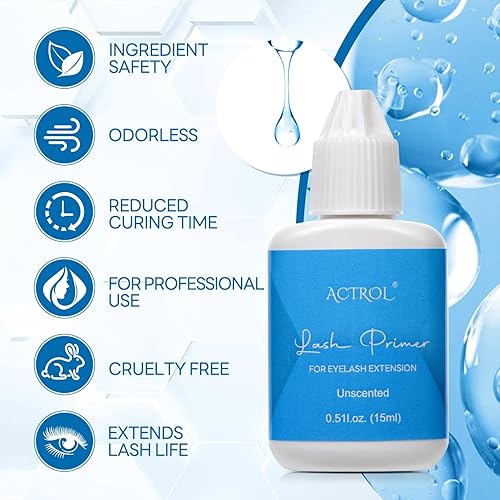 Vista 10 de Pegamento de pestañas UV de 0.1 fl oz para extensión de pestañas, kit de pegamento adhesivo para pestañas con almohadillas negras para los ojos, 20