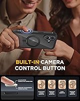 Vista 16 de Miracase Funda magnética para iPhone 14 de 6.1 pulgadas, protector de pantalla de vidrio templado integrado + protector de lente, compatible