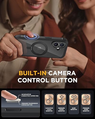 Vista 16 de Miracase - Funda magnética para iPhone 13 Pro Max de 6.7 pulgadas (compatible con MagSafe), transparente, completo, protector de pantalla de vidrio