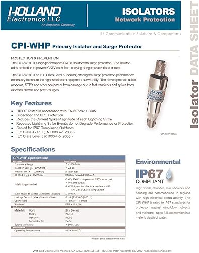 Miniatura 3 de Aislador, bucle de tierra RF con protección contra sobretensiones 5-1002MHZ