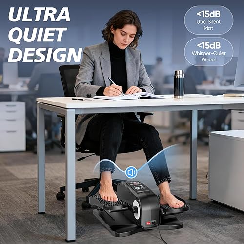 Miniatura 4 de Under Desk Elliptical Machine for Senior Mini Elliptical Leg Exerciser with Remote Quiet Portable Electric Seated Foot Pedal Exerciser for Home