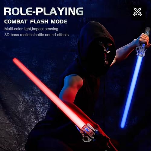 Miniatura 2 de Sable de luz para niños  Sables de luz LED que cambian de color de Star Wars (7 colores con sonido FX (sensibilidad al movimiento), espadas de luz