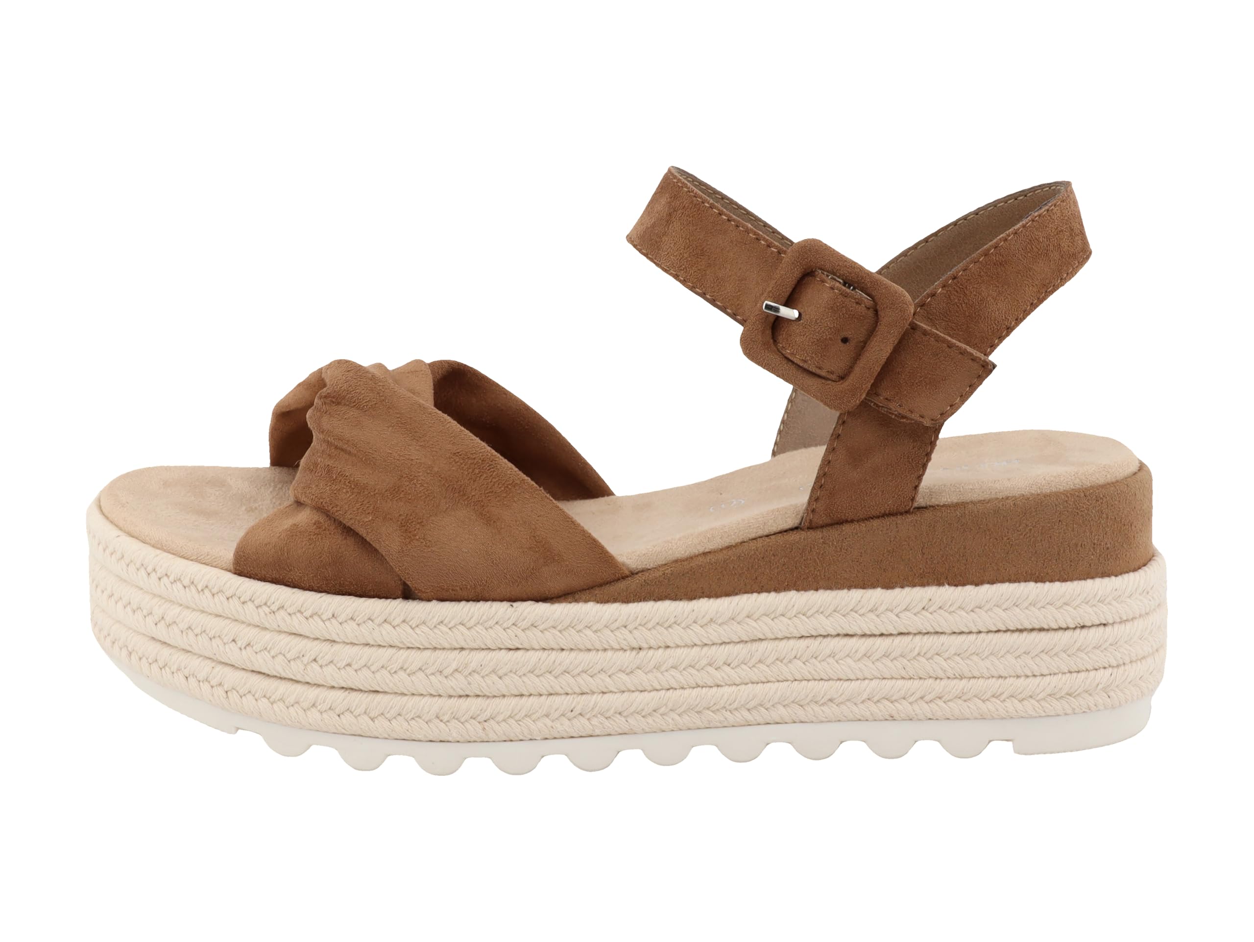 TOM TAILOR Women's 7490110001 Sandals, Dark sand, 8 UK