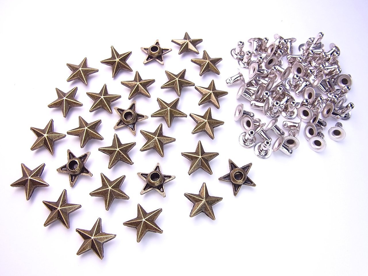 【開業、練習にも！】スタッズ類まとめ Amazon.co.jp: 【jewel】星型 スタッズ パーツ 3色2サイズから選択