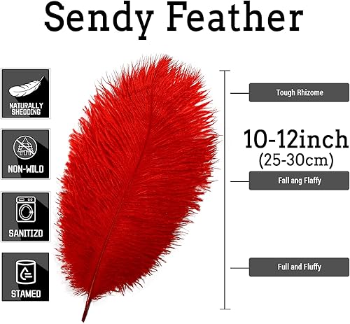 Miniatura 8 de 20 plumas de avestruz amarillo dorado natural de 10-12 pulgadas 9.8-11.8 in para centros de mesa de fiesta de boda, decoración del hogar de Pascua