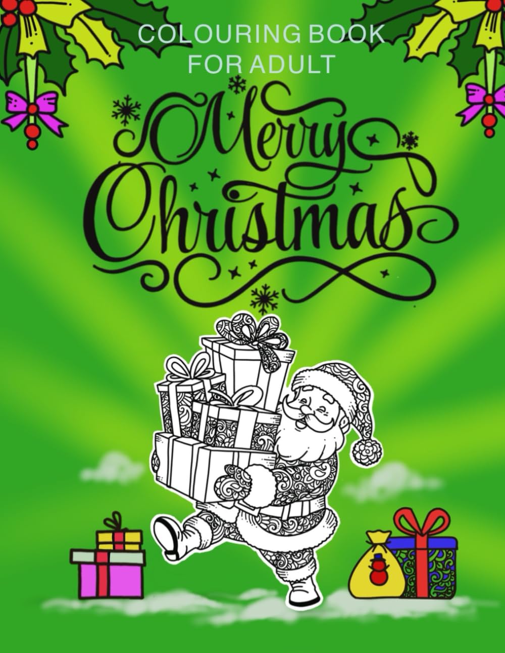Merry Christmas: COLOURING BOOK FOR ADULT