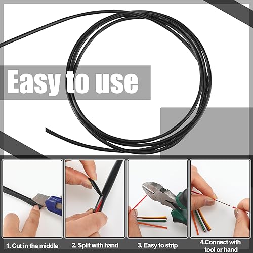 Miniatura 5 de Hoolerry Alambre sólido para sistema de rociadores, calibre 18, cable de riego con cubierta de PVC resistente a los rayos UV, para sistema de