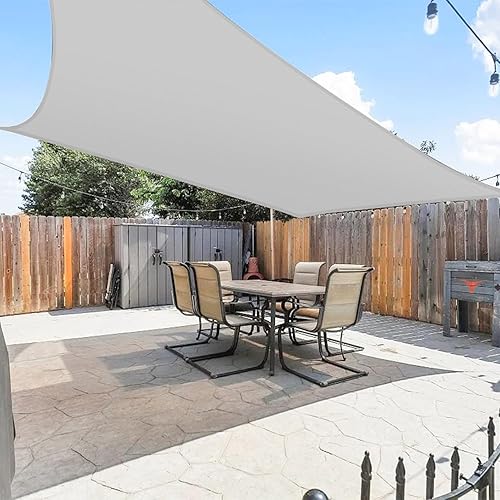 Miniatura 1 de E&K Sunrise - Toldo parasol rectangular impermeable de 12 x 12 pies, para exteriores, bloqueo UV, para pérgola, patio, jardín, terraza (gris claro)