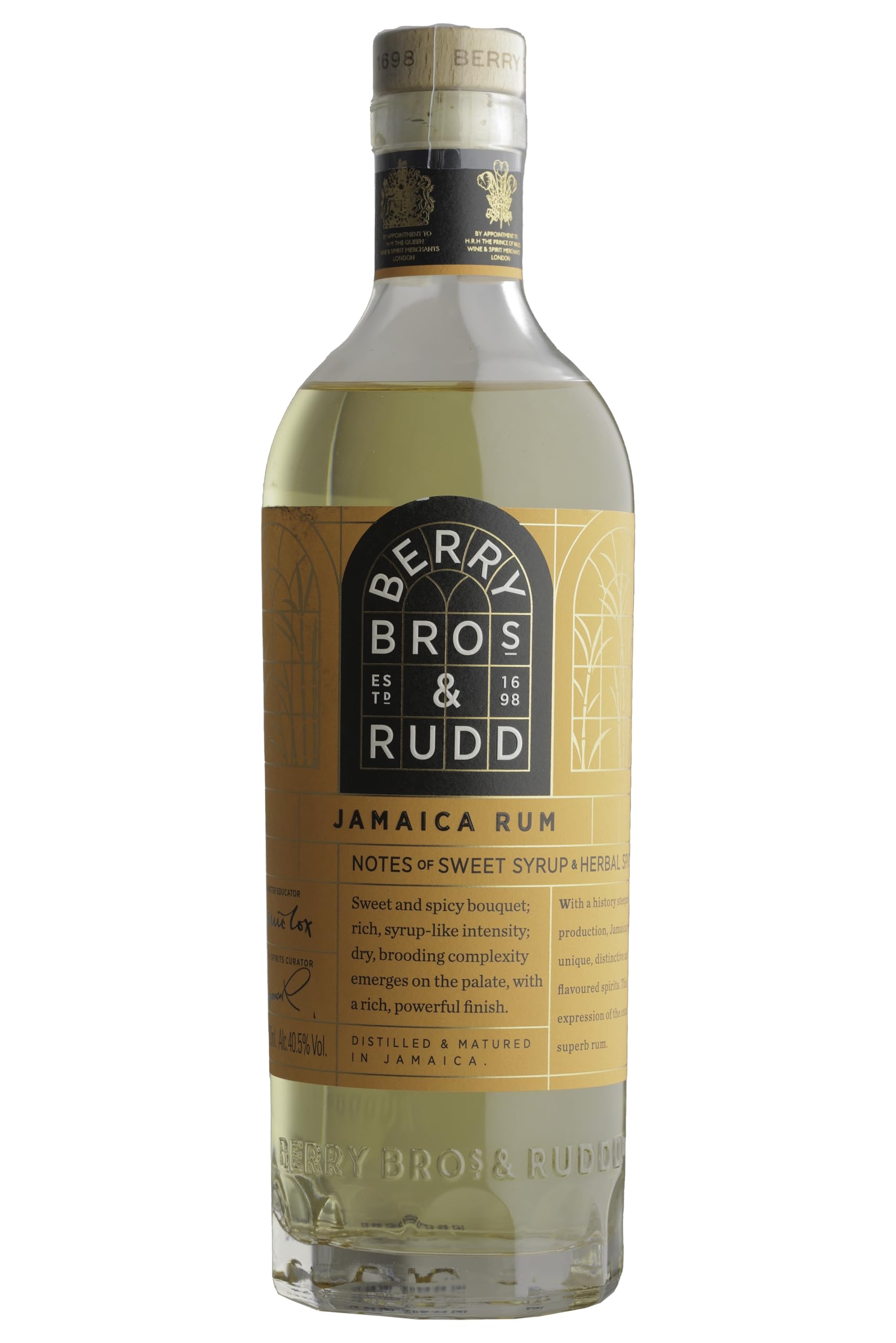 Berry Bros. & Rudd Classic Range Jamaican Rum 70cl, 40.5% Alcohol Content by Volume, Rum Deals of the Day, Perfumed with Sweet Syrup and Herbal Spice, Serve On the Rocks or In a Cocktail