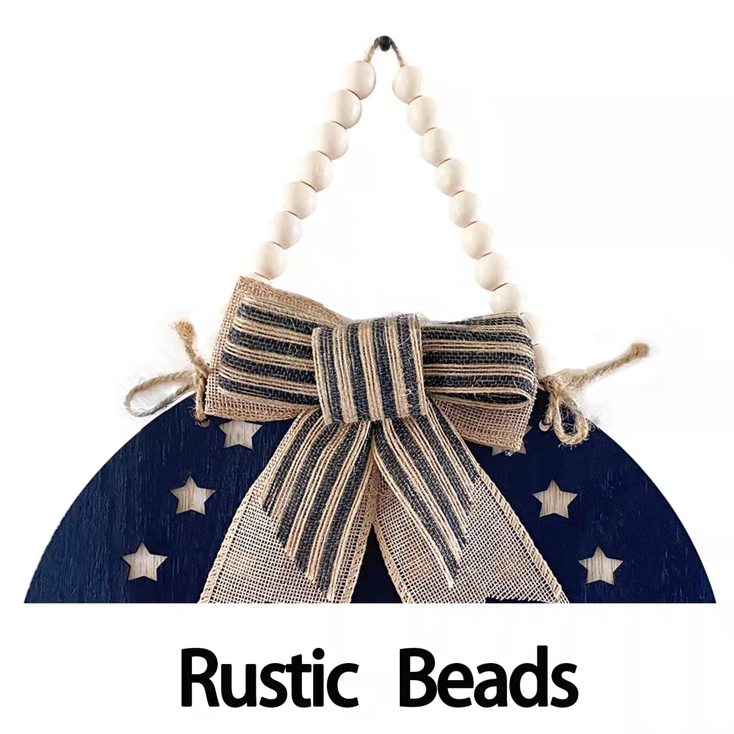 Condorpasea 3D Welcome Sign for Front Door |Home/Farmhouse Porch Décor Wooden Hanging Sign with Artificial Leaves and Rustic Beads | Christmas Classroom |12" Round