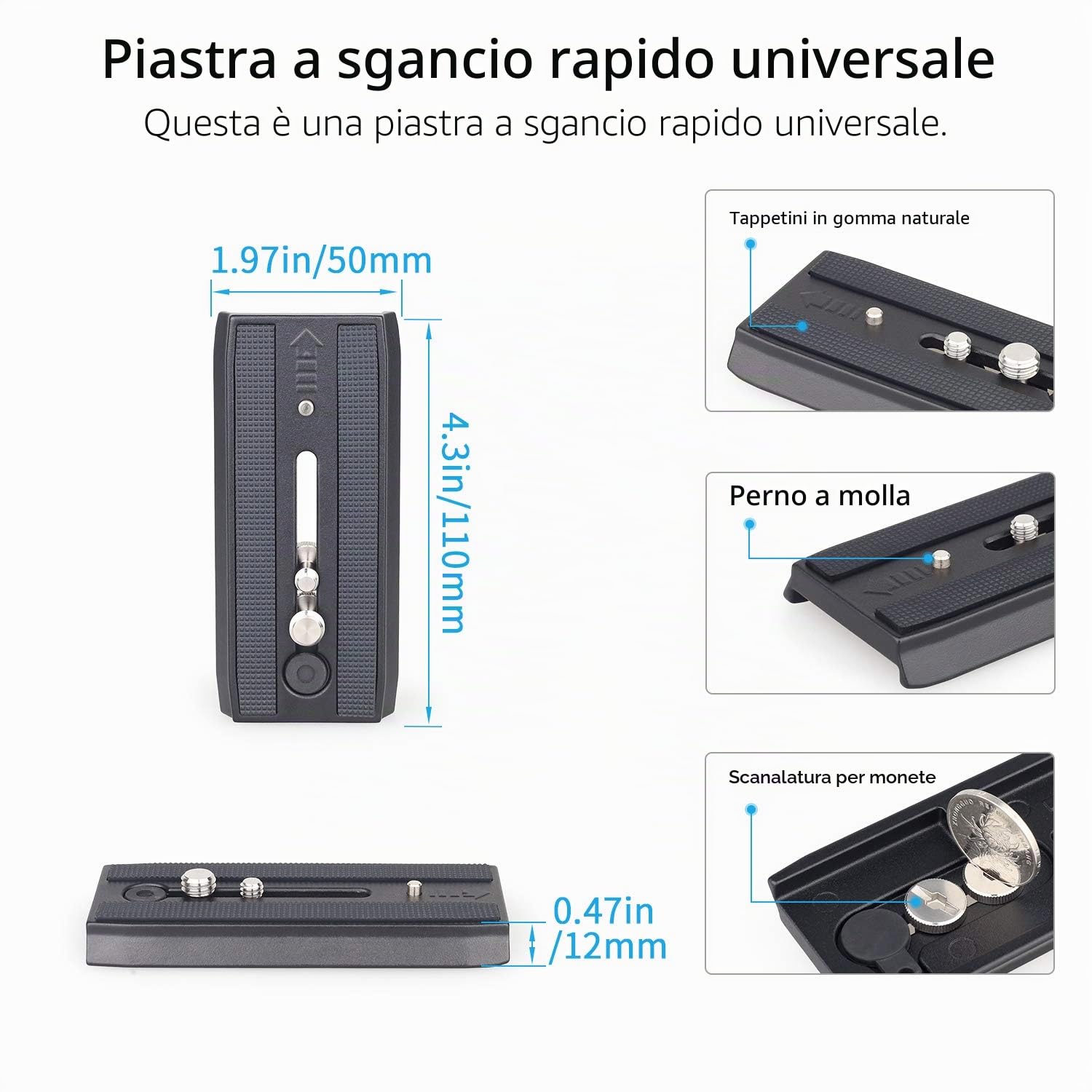 Cabezal de fluido para trípode de trabajo pesado INNOREL F80 Cámaras hidráulicas Video Fluid Head con tornillos de 1/4"&3/8" Placa deslizante Panorámica Carga máxima 24.5lb/12kg para videocámaras