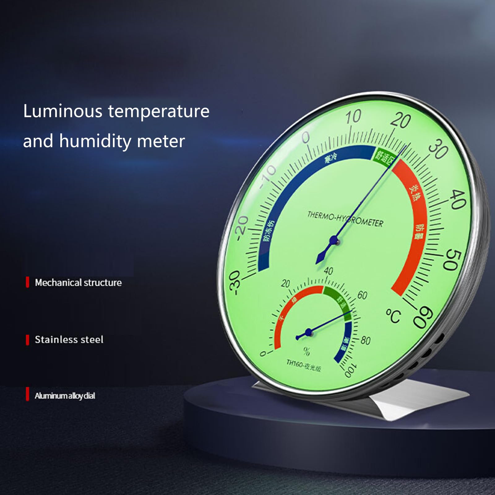 Puntatore igrometro termometro per interni ed esterni dispositivo sensore di temperatura di umidità Facile installazione Design puntatore ad alta precisione Monitor di umidità della temperatura