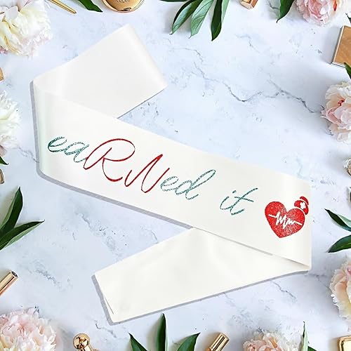 Decorit Faja de graduación de enfermería con texto en inglés «I Survived I Survived», ideal para regalo de graduación de enfermería para mujeres de