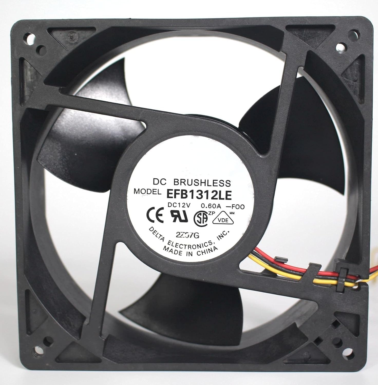 EFB1312LE DC12v 130mm Cooling fan - 0.60A 13cm 13038 3-Wire Coolin