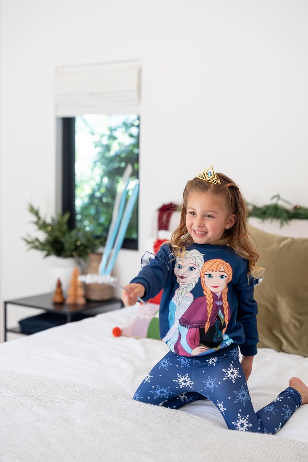 Disney Frozen Minnie Mouse Stitch Princess Fall Toddler Girl Outfit 2 Piece Girl Clothes Long Sleeve Sweatshirt and Leggings - Image 3