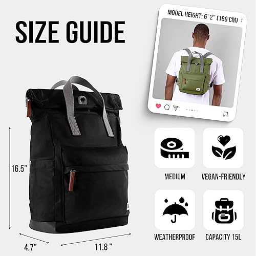 Miniatura 2 de ORI LONDON Mochila de viaje - Mochila mediana de nailon enrollable para hombres y mujeres para portátil y accesorios - The Canfield, Burnt Blue