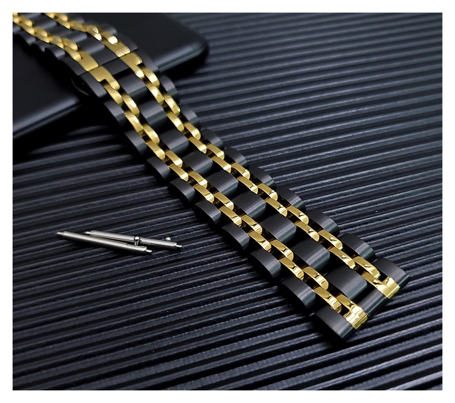 Pasek obserwacyjny odpowiedni do inteligentnej metalowej bransoletki opaski na rękę, wymiany stali nierdzewnej 20 mm, 22 mm