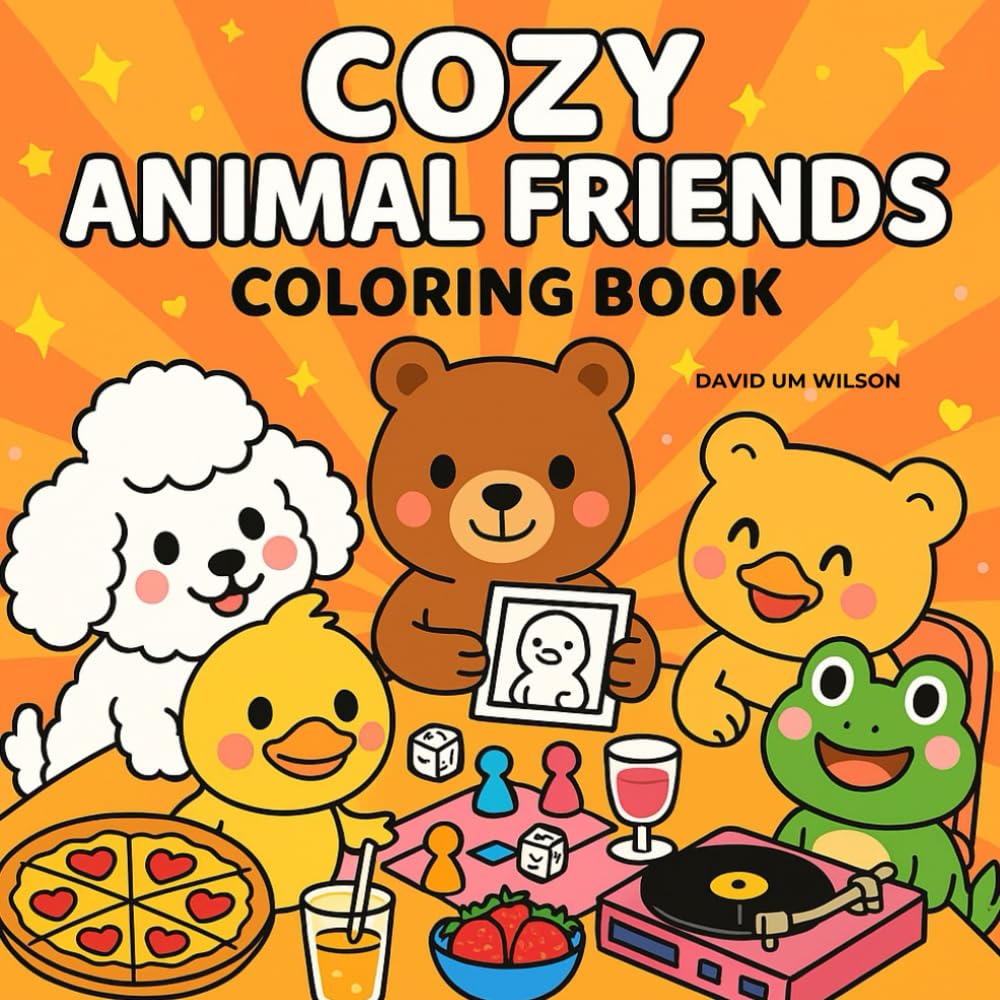 Cozy Animal Friends Coloring: Relax and Unwind with Bold Easy Designs of Adorable Animals That Bring Inner Calm Joy and Mindful Creativity