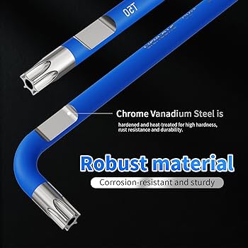 FICHFOYE 9PCS Star Allen Key Set, Color Coded Hex Key, T10