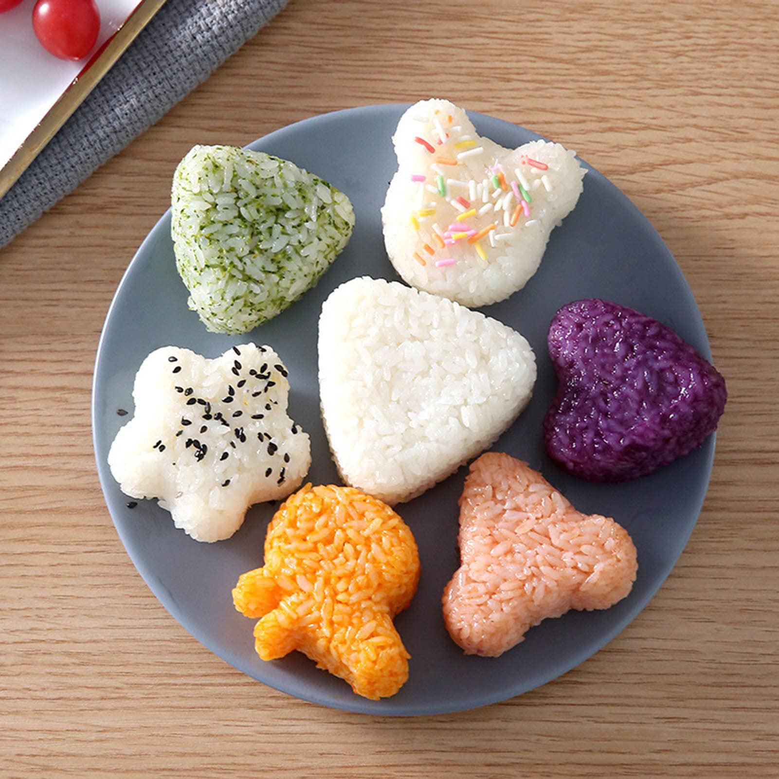 Kit De Fabrication De Sushis Mignon Ieron - 7 Pièces (moules à Onigiri, Rouleau à Sushi) - Pour DIY, Enfants, Pique-nique Accessoire Cuisine Japonais Enfant