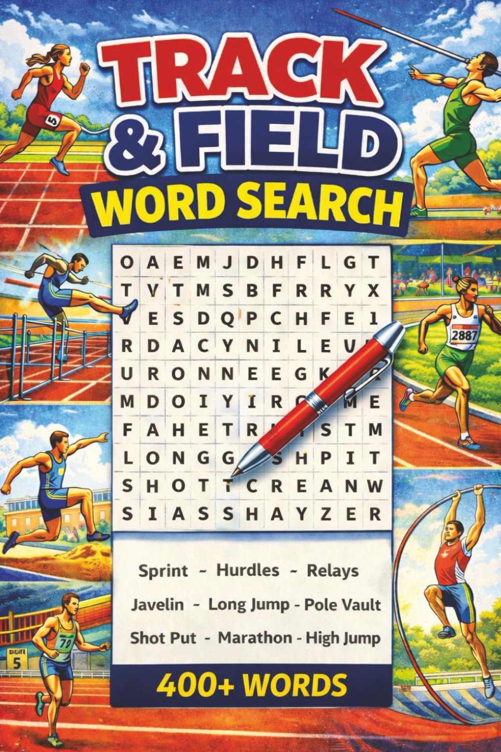 Track and Field Word Search: Fun-filled puzzle book with 400+ words and terms related to all things Track and Field!