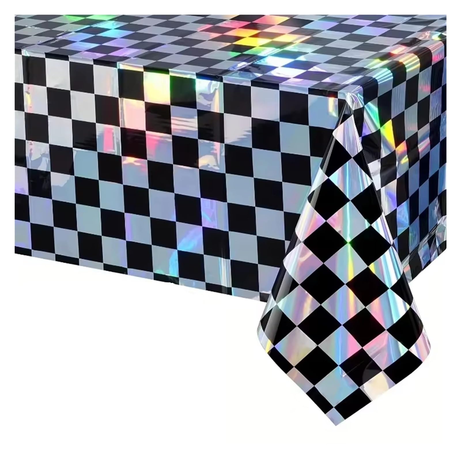 Disco Table Runner Purple Laser Tablecloth Glitter Birthday Decoration Wedding Party Pink Aluminum Film Large Tablecover(D,2pcs)