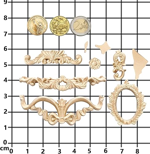 Miniatura 5 de Molde de arte para yeso de arcilla seca al aire, corona y marco