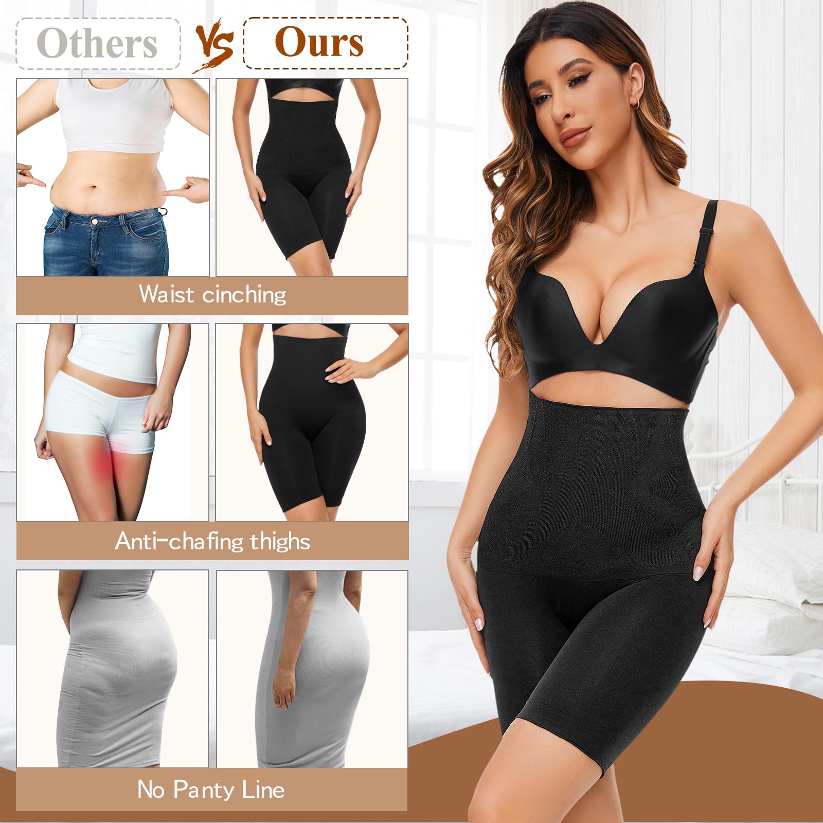 Bielizna modelująca damska bielizna modelująca z wysokim stanem bielizna modelująca brzuch damski płaski brzuch wyszczuplające bezszwowe szorty modelujące ciało