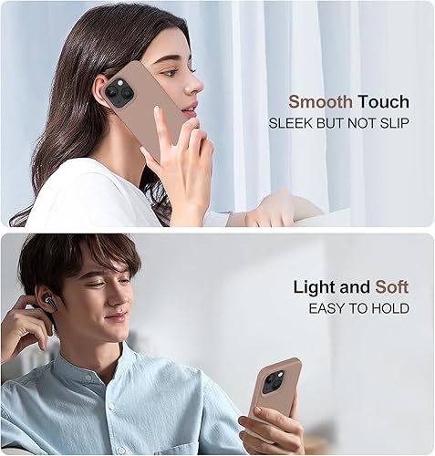 Miniatura 5 de FUNMIKO Funda compatible con iPhone 15 con protector de pantalla, funda de silicona suave líquida y sedosa, diseñada a la moda para hombres, mujeres