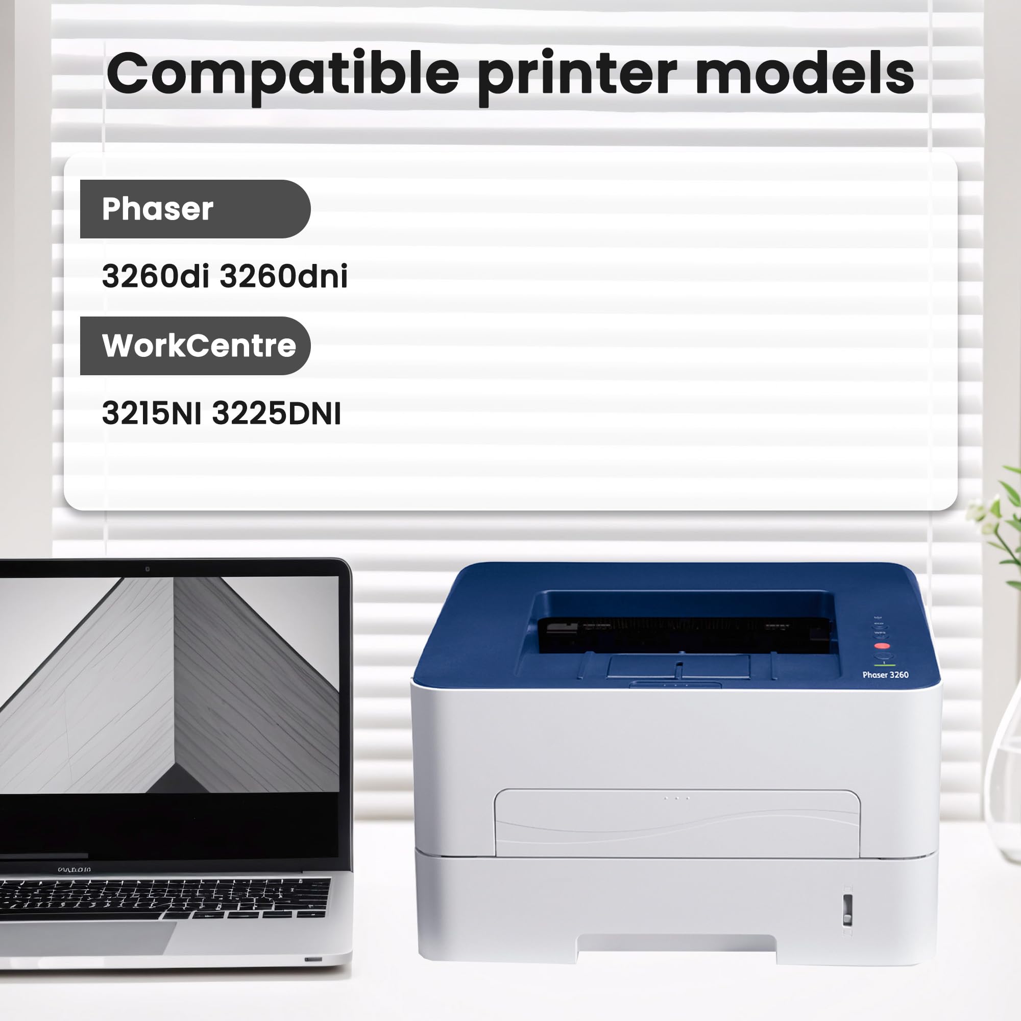 Phaser 3260 wkład bębnowy 3052 zamiennik do drukarki perkusyjnej Xerox 101R00474 3215 (bez tonera) współpracuje z drukarką Phaser 3260 3052 WorkCentre 3215 3225 (12 000 stron, 1-pak)