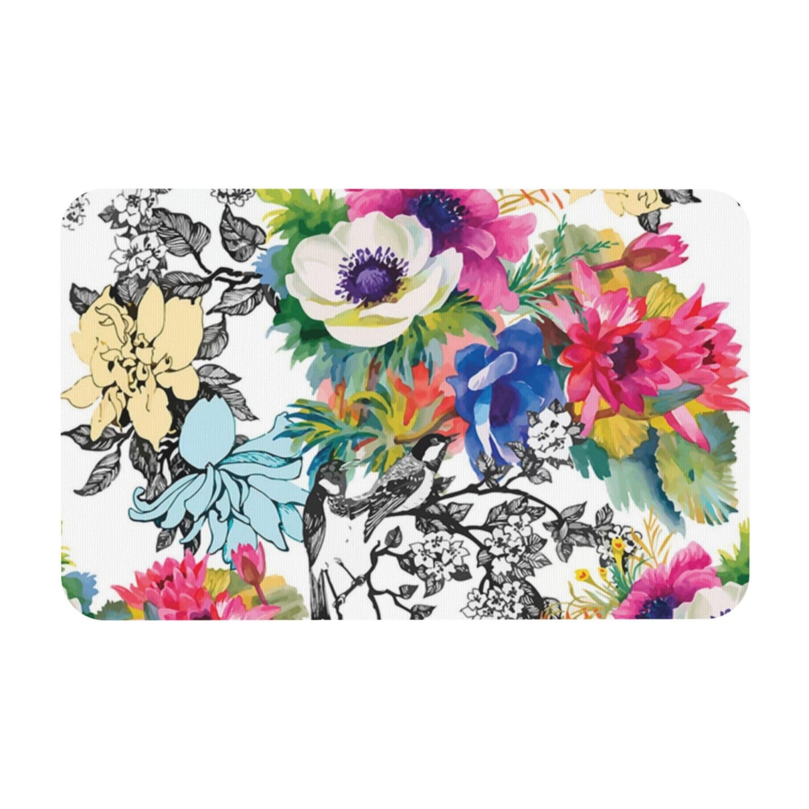 Tapis de douche en diatomite floral pour une ambiance spa