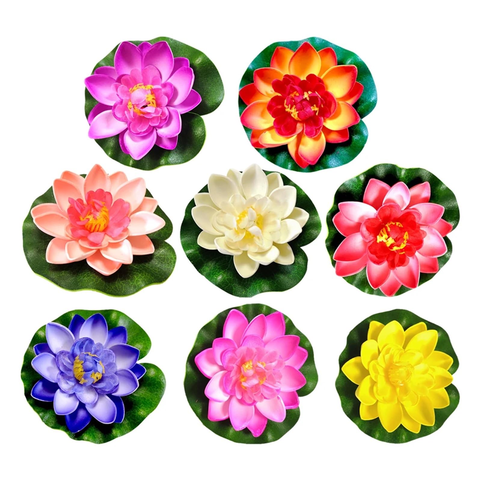 UJEDFHV Artificial Water Lily Artificial Lotus Pool Decorative Flowers Floating for Pond Decoration Faux Water Lily Fake Ornaments Plants Wedding for Garden
