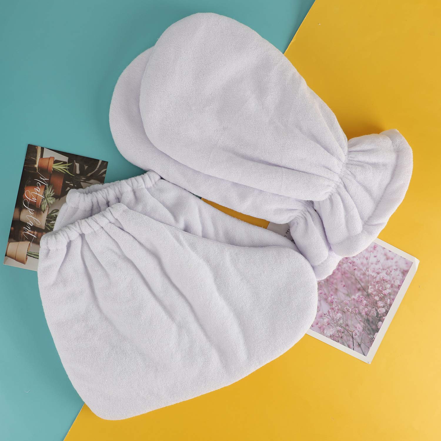 Manoplas de spa con calefacción de parafina y forros para pies para terapia de manos, tamaño más grueso, compatible con máquina de cera caliente 7