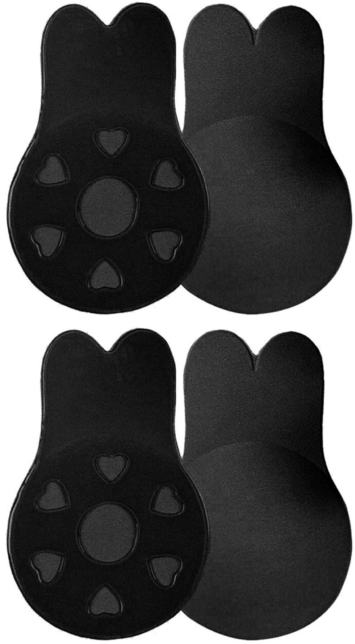 Nipple Cover Breast Pasties Adhesive Bra Petals Invisible Strapless Backless Silicone Push Up Bra Petals Black Color 2 Pieces-image-26
