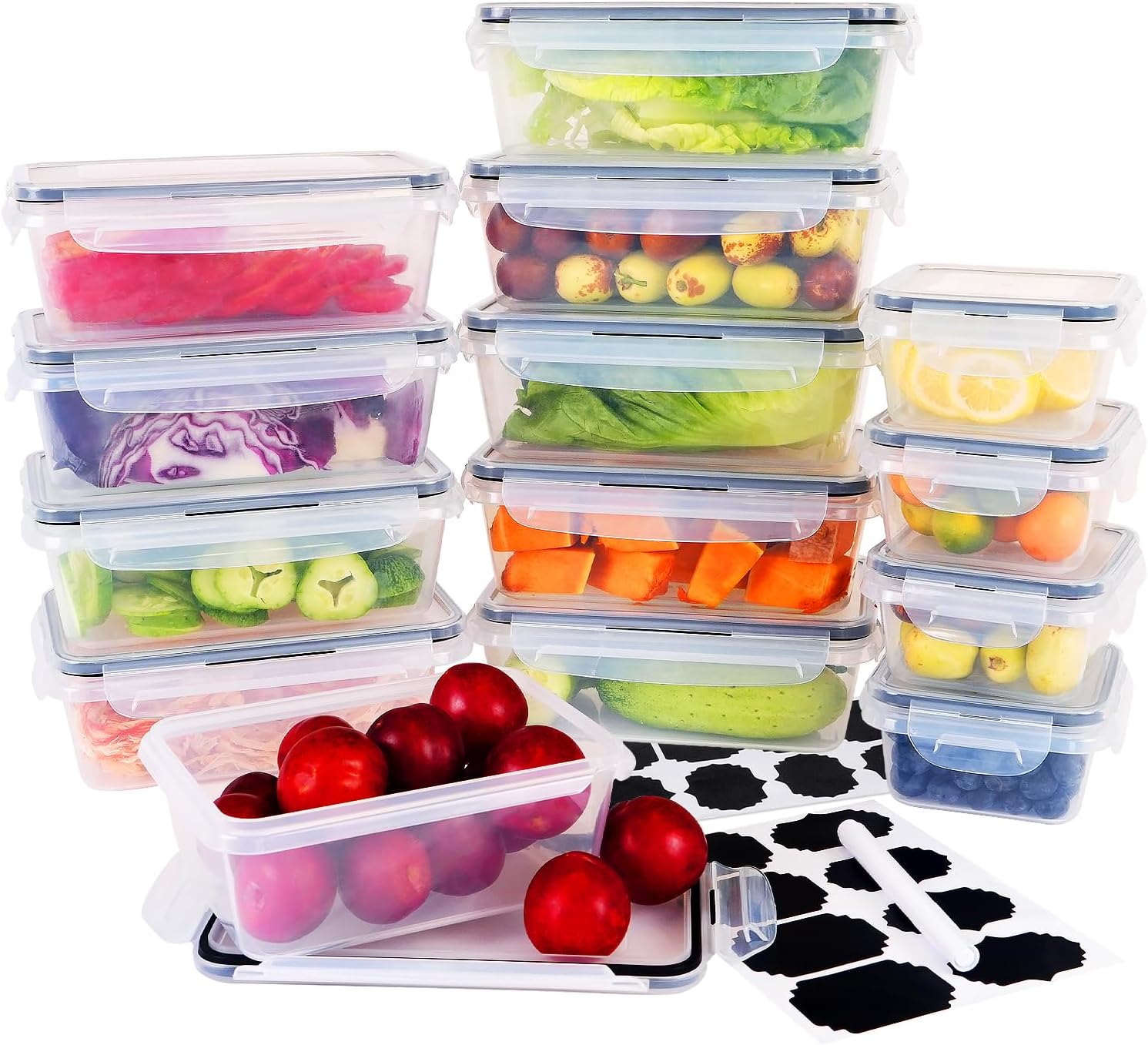 Snapware Total Solution 10pc Rectangle Plastic Food Storage Container ...