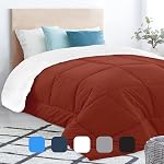 Equinox International Comforter - Siliconized Fiberfill - (350 GSM) White Alternative Goose Down Duvet (King) - Box Stitched - Corner tabs