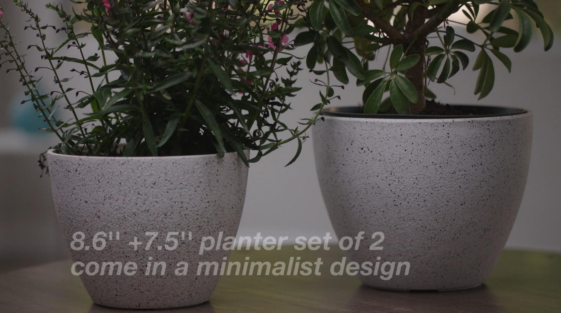 Amazon.com : LA JOLIE MUSE Flower Pots Outdoor Garden Planters 