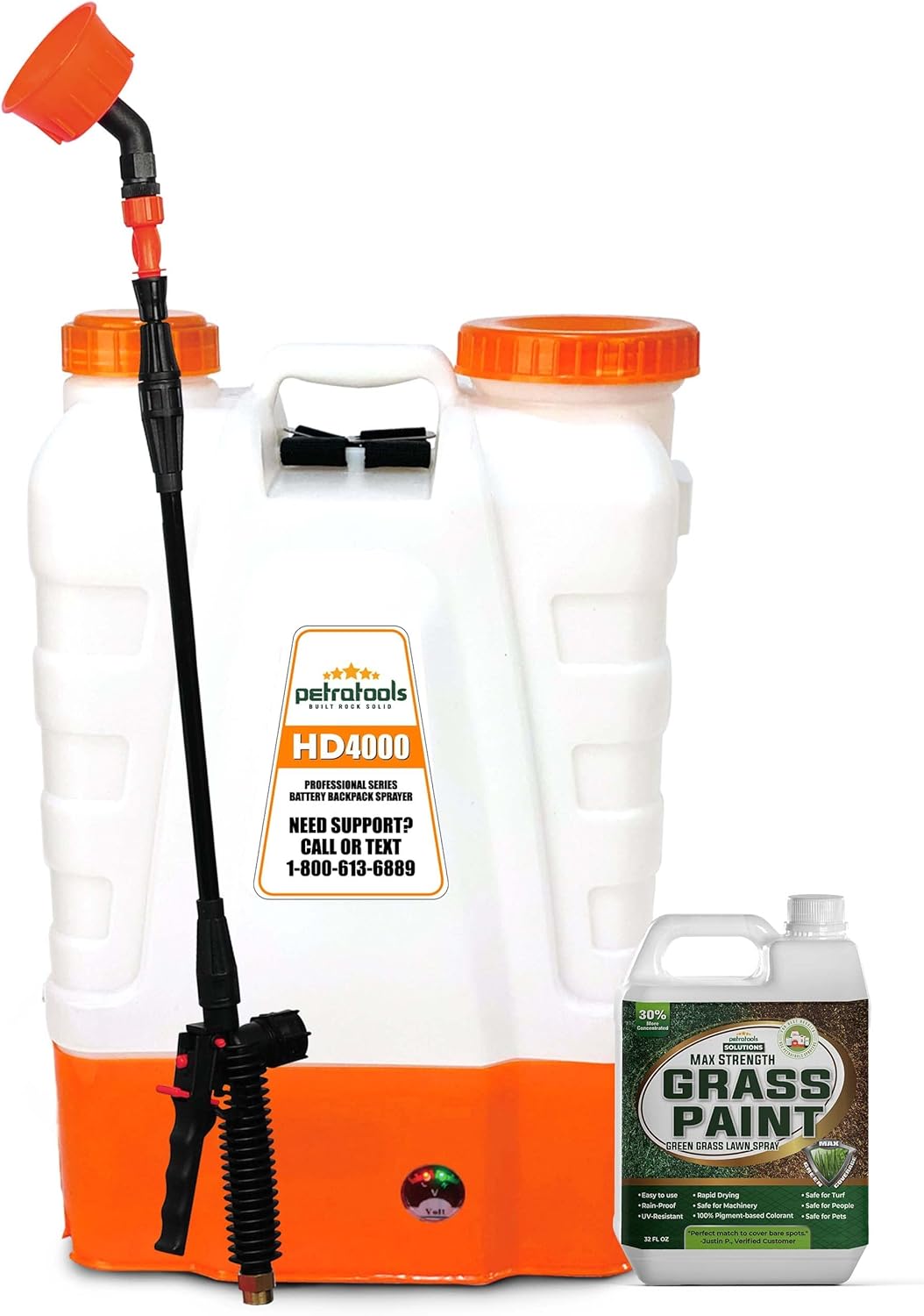 PetraTools 4 Gallon Battery Powered Backpack Sprayer and