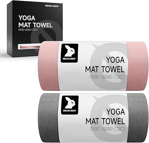 Toalla para esterilla de yoga, microfibra antideslizante para yoga caliente y pilates, súper absorbente, ligera y lavable a máquina, 72 x 25