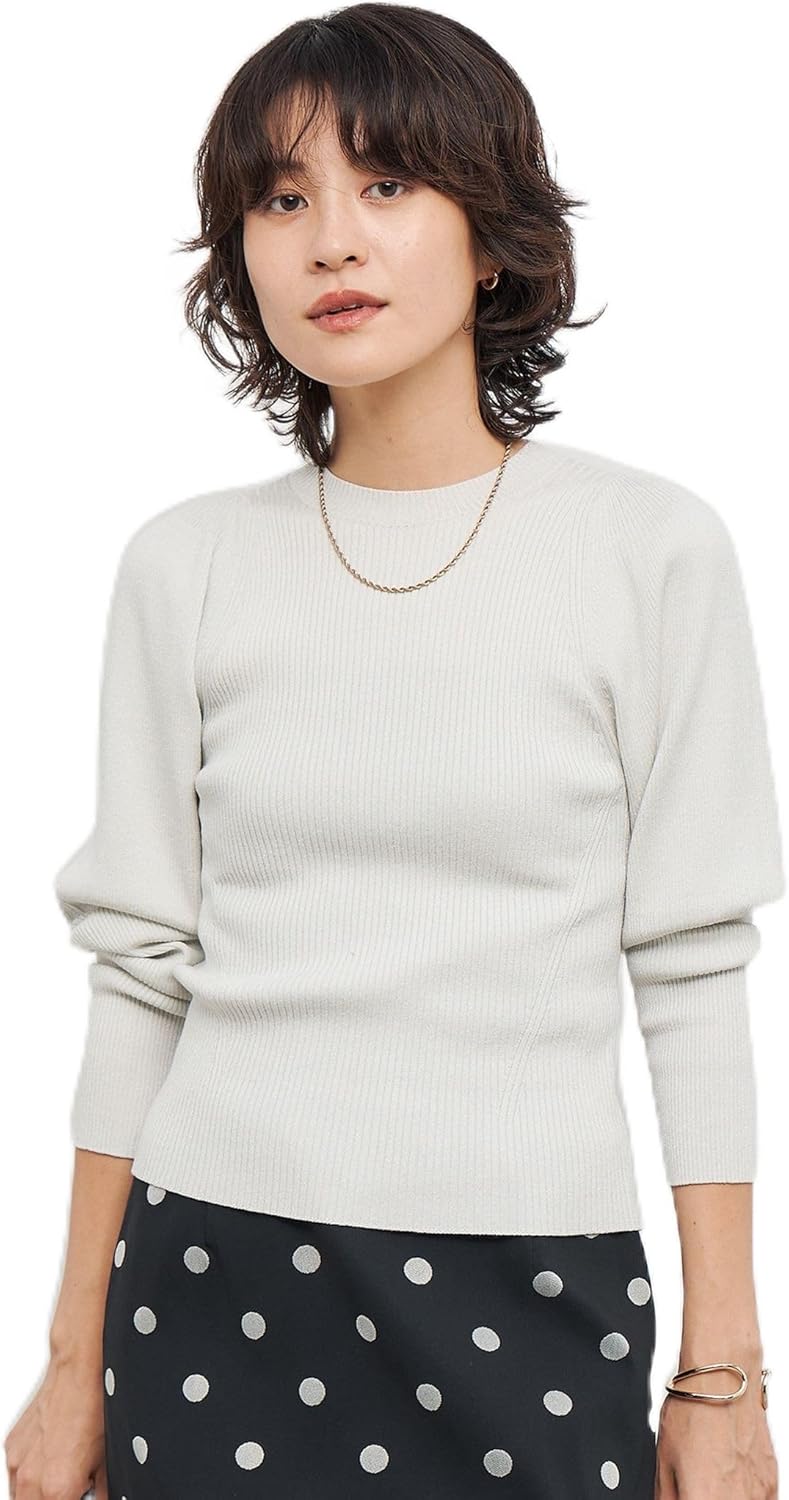 [ノーリーズ] 手洗い可能》リブパフスリーブプルオーバーニット 5-0035-5-02-016