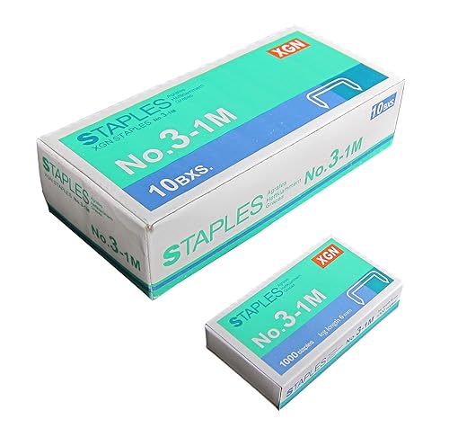 Grapas de escritorio n. 3-1M (246), grapas galvanizadas tipo 246, grapas de 14" (10000 grapas)