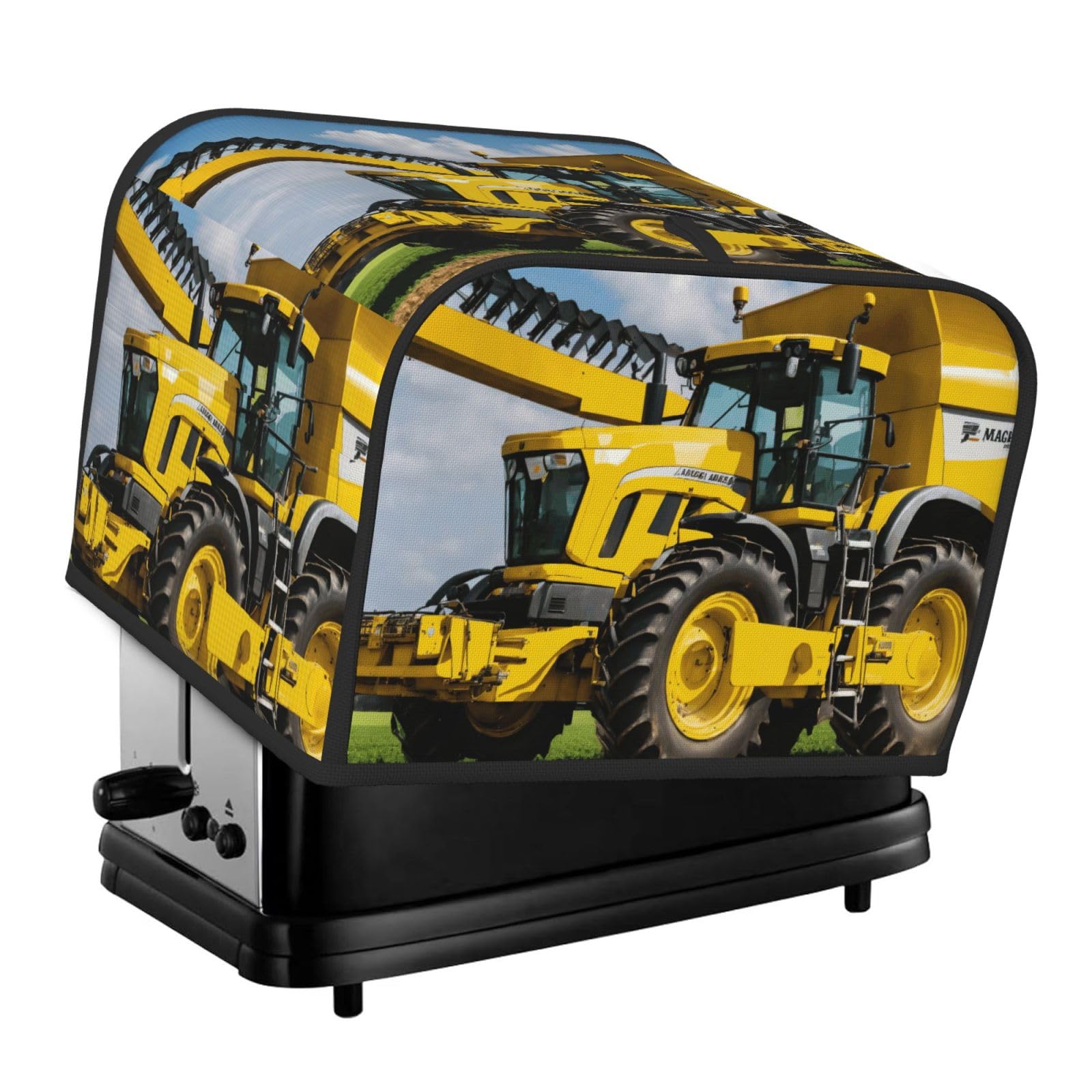 Company Farm Tractor Print 4-Slice Toaster Cover Dustproof Waterproof Kitchen Appliance Protector For Bread