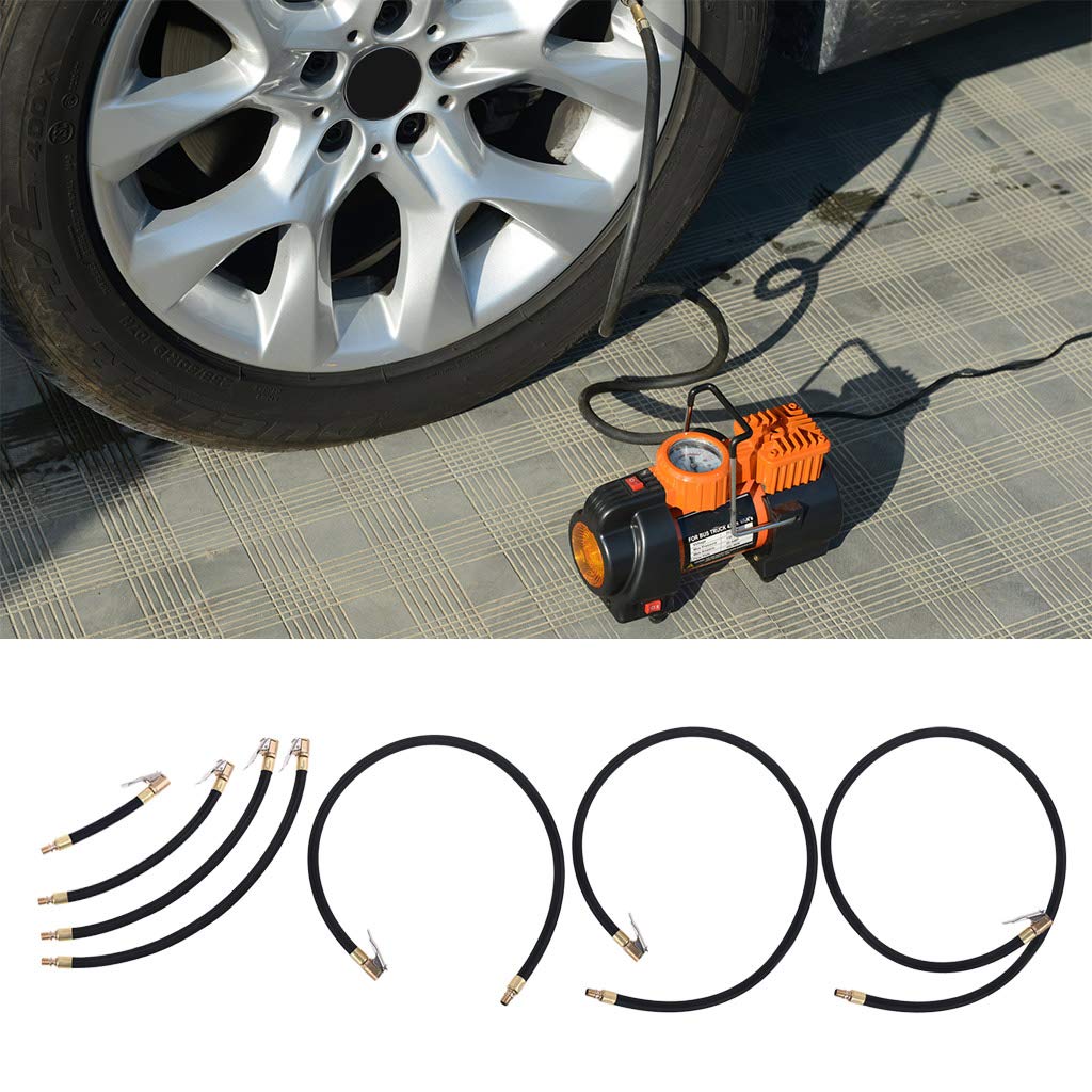ohohulo 10/20/30/40/60/80cm Car Air Hose Tire Inflator Self-Locking Air Tire-Valve Fine Thread 0.305