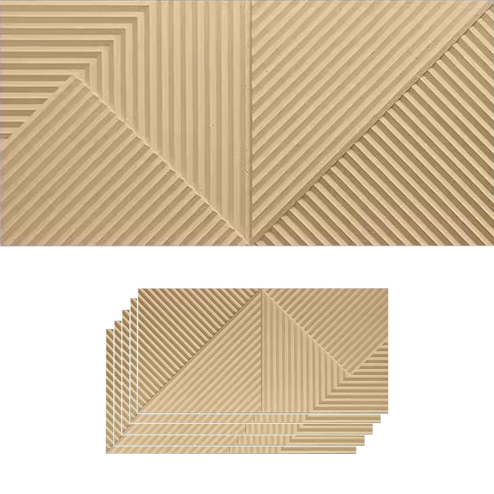 Vibeo Pannelli decorativi per pareti Pannelli Murali Effetto Pietra Naturale 3D, Pannelli Decorativi in ​​PU Impermeabili e Leggeri, Pannelli Decorativi per Pareti Interne(Yellow,5 pcs)