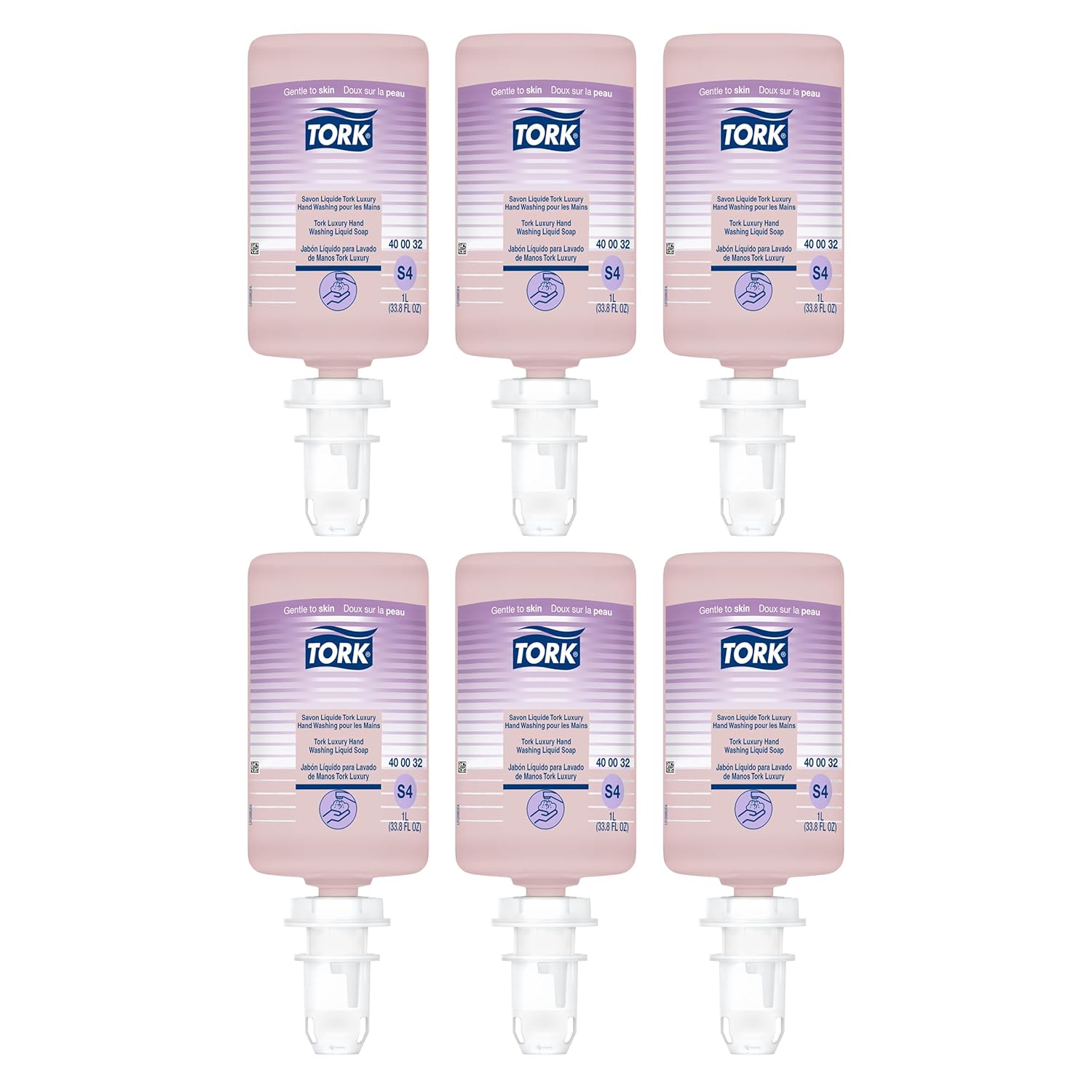 Tork Luxury Hand Washing Liquid Soap S4, Scented, 6 x 1L, 400032 (formerly 400012), 0.17 Fl Oz (Pack of 6)