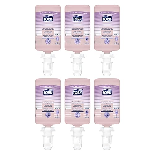 Miniatura 1 de Tork Jabón líquido para lavado de manos de lujo S4, perfumado, 6 x 1L, 400032 (anteriormente 400012), 0.17 onzas líquidas (paquete de 6)
