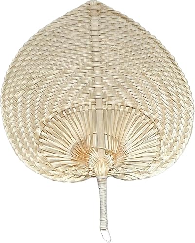 Hand Woven Fan Rustic Handmade Cooling Supplies