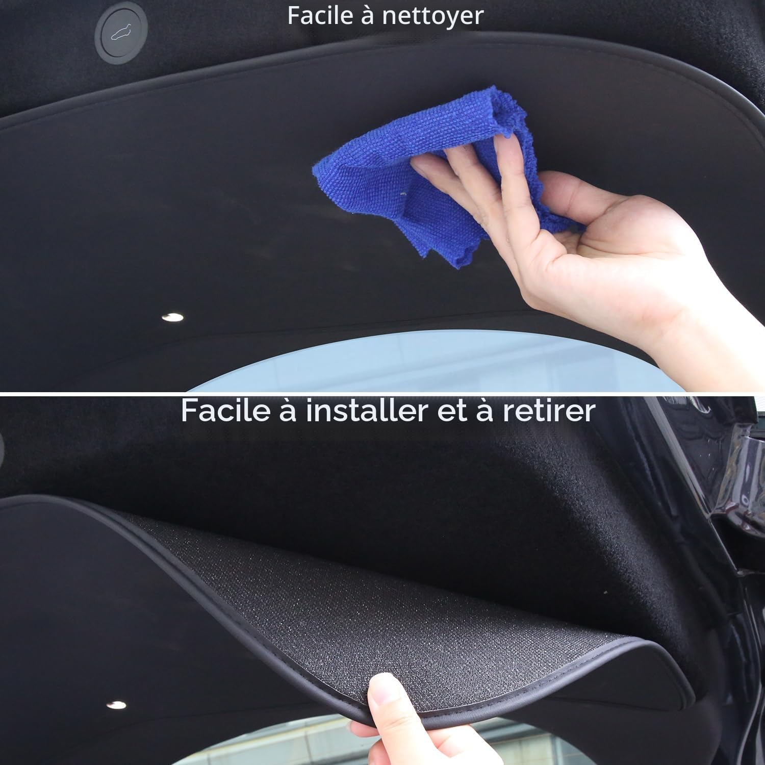 TOPABYTE Tapis de Hayon de Coffre Arrière pour Tesla Model Y Juniper 2025 2026 Tapis de Protection en Cuir pour Hayon Arrière pour Toutes Les Saisons Intérieur Tous Temps